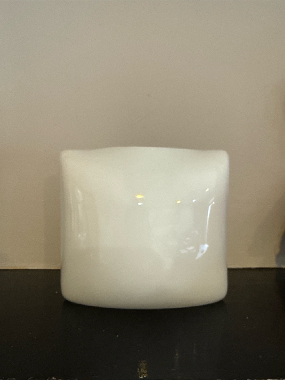 Rosenthal Glossy White Ceramic Pillow-Form Vase